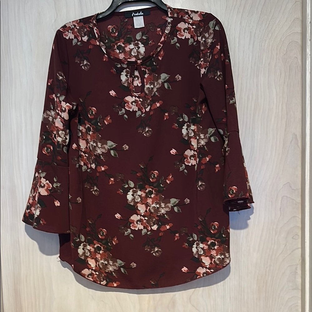 Arabella Floral Burgundy Top